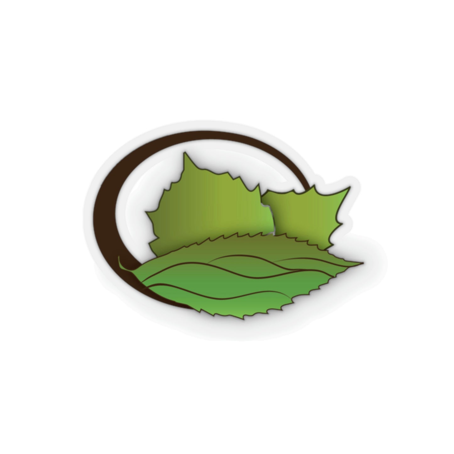 Forest Agriculture Nursery Hazelnut and Chestnut Icon Kiss-Cut Decal